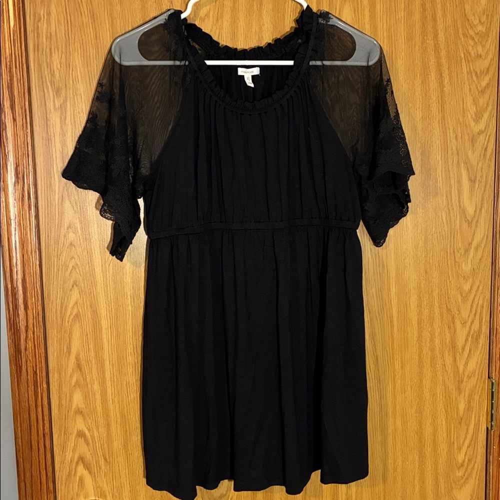 Maurices Black Lace Sleeve shirt